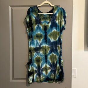 Vintage tie dye dress (fits M,L,XL)